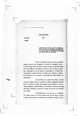 Acórdão nº 00009 de 1941